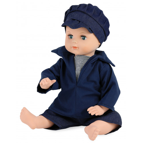 Petitcollin Koupací panenka 40 cm Marin (modré oči)