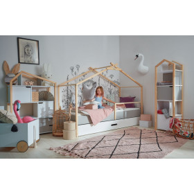 Dětská postel ve tvaru domečku se šuplíkem TeePee Bellamy 90x200