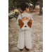 Dětský kožený batoh UMI SCHOOLBAG | Pug (25x30 cm)