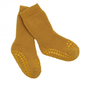 GoBabyGo protiskluzové ponožky hořčicové 